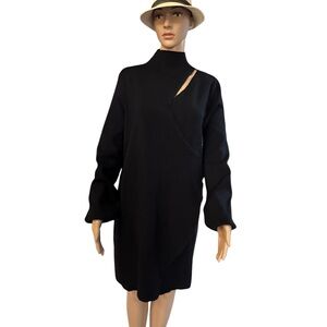 ECRU Brand Black Sweater Wrap Dress Women’s Size‎ Small